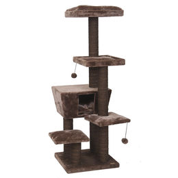 Europet Bernina Katzenkratzbaum Trend North Dakota braun mit Sisal 48 x 48 x 141 cm – Bild 1 von 3