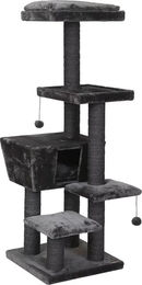 Europet Bernina Katzenkratzbaum Trend North Dakota Grau aus Plüsch 48 x 48 x 141 cm – Bild 1 von 3