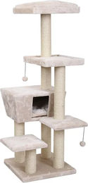 Europet Bernina Katzenkratzbaum Trend North Dakota in Creme mit Sisal, 48 x 48 x 141 cm – Bild 1 von 6