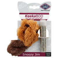 Produktbild von Europet Bernina Katzenspielzeug Snoozy Jim aus Plüsch mit Katzenminze in Braun - 25 ml