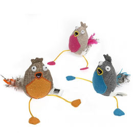 Produktbild von Europet Bernina Katzenspielzeug Wanna Play Big Bird Bunter Plüschvogel 8 x 7 cm