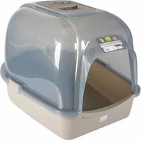 Produktbild von Europet Bernina Katzentoilette Eclipse Haubentoilette aus Kunststoff transparent grau Größe L