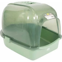 Produktbild von Europet Bernina Katzentoilette Eclipse Haubentoilette aus Kunststoff transparent grün Größe M