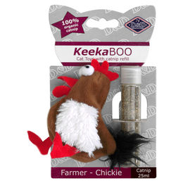 Produktbild von Europet Bernina KeekaBOO D&D Farmer Chickie Katzenspielzeug aus Plüsch mit Catnip 9cm - 25 ml