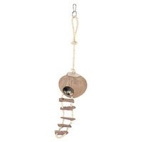 Produktbild von Europet Bernina Kokosnuss Häuschen für Nagetiere mit Leiter und Seil 13 cm - 1 Stk.