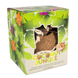 Europet Bernina Kokosnuss Kugelhaus mit Leiter für Hamster und Mäuse – Bild 1 von 3