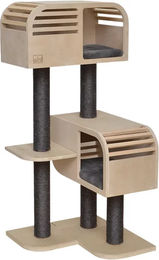 Europet Bernina Kratzbaum Atlas 90 für Katzen aus Holz in Beige Grau Natur 57,5x56,5x93,5cm – Bild 1 von 3