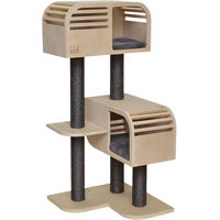 Produktbild von Europet Bernina Kratzbaum Atlas 90 für Katzen aus Holz in Beige Grau Natur 57,5x56,5x93,5cm