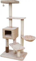 Europet Bernina Kratzbaum Barbados beige mit Korb und Spielball 156x69x49 cm – Bild 1 von 3