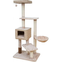 Produktbild von Europet Bernina Kratzbaum Barbados beige mit Korb und Spielball 156x69x49 cm