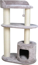 Europet Bernina Kratzbaum Bedford Grau mit Hütte und Spielball 127 cm – Bild 1 von 5