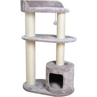 Produktbild von Europet Bernina Kratzbaum Bedford Grau mit Hütte und Spielball 127 cm