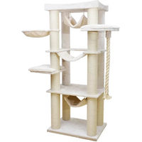 Produktbild von Europet Bernina Kratzbaum Cambridge für Katzen in Creme Beige mit Plüsch 80x60x197cm