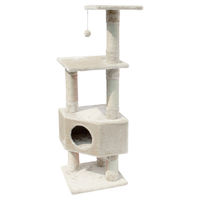 Produktbild von Europet Bernina Kratzbaum Classic Loonaa Eckmodell für Katzen in Beige mit Sisal 40 x 40 x 135 cm