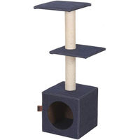 Produktbild von Europet Bernina Kratzbaum Classic Palazzo für Katzen mit Höhle und Liegeflächen 90 cm in Grau oder Blau