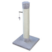 Produktbild von Europet Bernina Kratzbaum Classic Post grau mit Sisal und Plüsch-Spielmaus