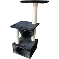 Produktbild von Europet Bernina Kratzbaum Classic Rodo Schwarz für Katzen 38x38x110 cm mit Sisal