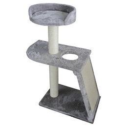 Europet Bernina Kratzbaum Classic Wakeboard grau Katzenmöbel aus Plüsch 36x58x90 cm – Bild 1 von 2