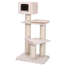 Produktbild von Europet Bernina Kratzbaum Comfort Crawford beige 70x50x135cm mit Sisal für Katzen