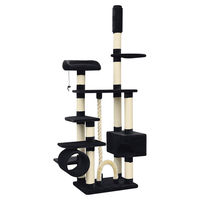 Produktbild von Europet Bernina Kratzbaum Comfort Kingdom XL für Katzen in Schwarz mit Deckenspanner und Sisal