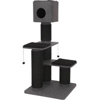 Produktbild von Europet Bernina Kratzbaum Comfort Plus Obsidian Grau 75x75x158 cm für Katzen