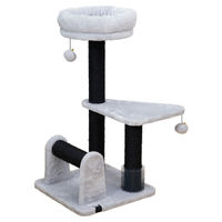 Produktbild von Europet Bernina Kratzbaum Florida grau aus Plüsch 38x38x69cm für Katzen