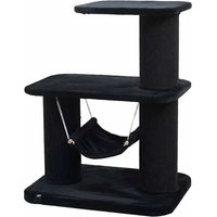 Produktbild von Europet Bernina Kratzbaum Houston Schwarz für Katzen mit Hängematte und Sisal 75x57x96cm