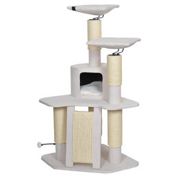Produktbild von Europet Bernina Kratzbaum Nagano Weiß für Katzen mit Sisal 66 x 66 x 134 cm