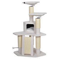 Produktbild von Europet Bernina Kratzbaum Nagano Weiß für Katzen mit Sisal 66 x 66 x 134 cm