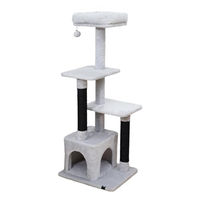 Produktbild von Europet Bernina Kratzbaum Oklahoma grau aus Plüsch für Katzen 49x40x120cm