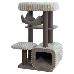 Europet Bernina Kratzbaum Porto beige Plüsch 59 x 49 x 106 cm – Bild 1 von 1