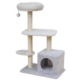 Europet Bernina Kratzbaum Salinas grau aus Plüsch für Katzen – Bild 1 von 3