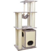 Produktbild von Europet Bernina Kratzbaum Swindon XL Grau mit Hütte für große Katzen 80x60x190cm