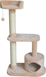 Europet Bernina Kratzbaum Trend Adelaide beige mit Katzenhaus und Sisal 70x40x130cm – Bild 1 von 5