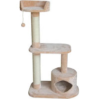 Produktbild von Europet Bernina Kratzbaum Trend Adelaide beige mit Katzenhaus und Sisal 70x40x130cm