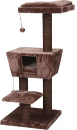 Europet Bernina Kratzbaum Trend New Jersey für Katzen Braun mit Sisal 48x48x114 cm – Bild 1 von 4