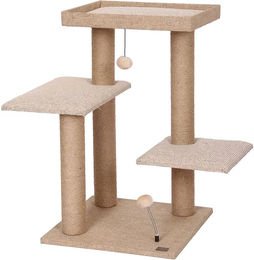 Europet Bernina Kratzbaum Trend Pine für Katzen aus Plüsch und Sisal in Beige 50x50x80,5cm – Bild 1 von 3
