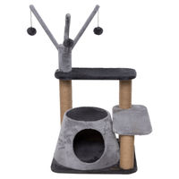 Produktbild von Europet Bernina Kratzbaum Trend Poplar für Katzen mit Plüsch und Spielbällen 60cm