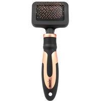 Produktbild von Europet Bernina NOIR Soft Slicker Brush Zupfbürste aus Edelstahl in Schwarz für Hunde aller Felltypen und Größen