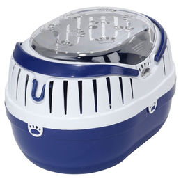 Europet Bernina Transportbox Touring Basic Edition Hartschalen-Box für Nager Blau-Weiß 28 x 20 x 18 cm – Bild 1 von 4