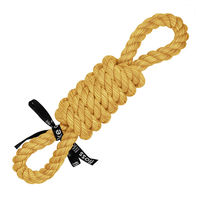 Produktbild von Europet Bernina Tug Life Hundespielzeug Spielseil mit 2 Schlaufen aus Baumwolle Gelb 42 cm - 42 cm