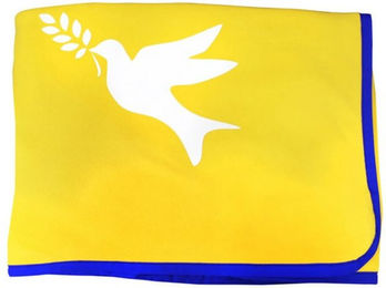 Euroriding Abschwitzdecke Peace Ukraine aus Polyester in Blau und Gelb – Bild 1 von 2