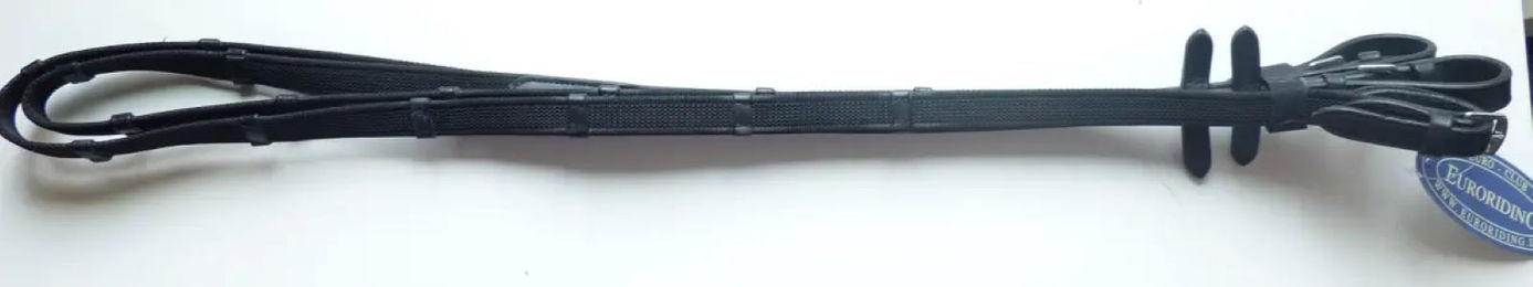 Euroriding Anti-Slip Zügel Biarritz für Ponys in Schwarz – Bild 1 von 2