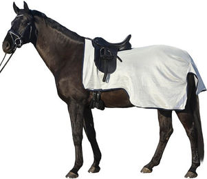 Euroriding Ausreit-Fliegendecke Reflection aus Nylon in Silber und Weiß – Bild 1 von 2