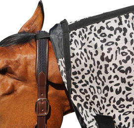 Euroriding Fliegendecke für Pferde Leopard Muster aus Nylon 115 cm – Bild 1 von 3