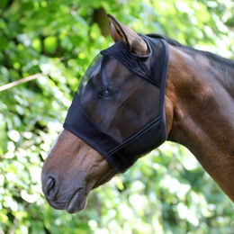 Euroriding Fliegenmaske Comfort Schwarz für Pferde mit Pony – Bild 1 von 1