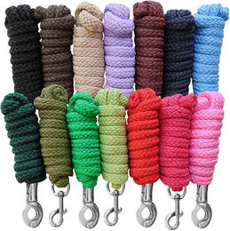 Euroriding Führstrick Nylon Basic mit Panikhaken für Pferde in Blau oder Bunt – Bild 1 von 1