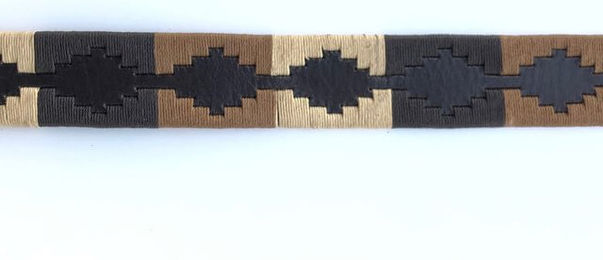 Euroriding Hundehalsband aus Leder im Polo Style Beige Braun Grösse M – Bild 1 von 1