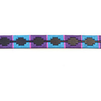 Produktbild von Euroriding Hundehalsband aus Leder Polo Style Bunt Lila Pink Türkis XL 3 cm 55 cm
