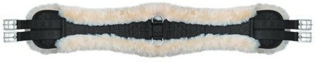 Euroriding Kontursattelgurt Langgurt mit Lammfell Schwarz 110cm – Bild 1 von 1